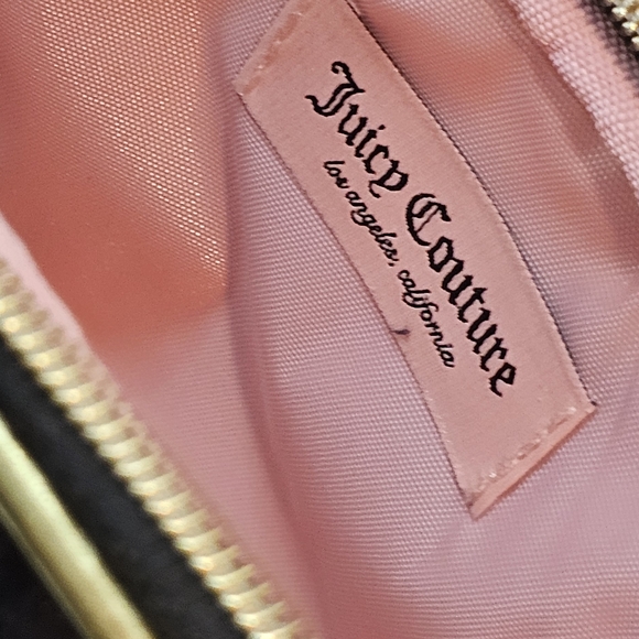 Juicy Couture Black Velvet Cosmetic Pouch/Bag (Nwot) - Picture 5 of 9